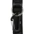 Black carabiner with 12KN marking, attached to a sturdy black nylon strap with metal ring.