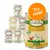 Lukullus Adult canned food selection, visible flavours include Geflügel & Lamm, Rind & Truthahn, Kaninchen & Wild. Large orange badge with white text: Try now! Lukullus Adult canned food selection, visible flavours include Geflügel & Lamm, Rind & Truthahn, Kaninchen & Wild. Large orange badge with white text: Try now!