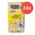 DOGS'n TIGER Schabernack Huhn mit Ente & Zucchini, 125 g, 24x. 70 % Huhn i Ente. Mit Katzenminze. Dla dorosłych kotów. Widoczny rysunek kota i kurczaka. DOGS'n TIGER Schabernack Huhn mit Ente & Zucchini, 125 g, 24x. 70 % Huhn i Ente. Mit Katzenminze. Dla dorosłych kotów. Widoczny rysunek kota i kurczaka.
