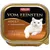 animonda high quality petfood VOM FEINSTEN ADULT mit Hühnerleber, met Kippenlever, con Fegato di pollo, avec foie de poule. Embalagem com imagem de gato branco.