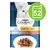 Purina Gourmet Perle Duetto Duo με μοσχάρι και πάπια, υγρή τροφή για γάτες, εικόνα συσκευασίας με πράσινο σύμβολο '52'.