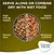 Testo in inglese: Serve alone or combine dry with wet food. High energy supply, dental care, better hydration, balanced nutrition. Concept for Life Caring Every Day.
