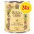 Confezione da 24x800 g Rosie's Farm Slow-cooked Chicken & Turkey Adult, ricetta senza cereali, testo in inglese visibile sull'etichetta. Confezione da 24x800 g Rosie's Farm Slow-cooked Chicken & Turkey Adult, ricetta senza cereali, testo in inglese visibile sull'etichetta.