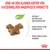 Texte en allemand : croquette adaptée à la mâchoire des chatons. Contient des antioxydants naturels, sans colorants ni arômes artificiels. Trois croquettes visibles.
