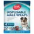Simple Solution Disposable Male Wraps, taglia media, per circonferenza vita 15-23 pollici. 12 pezzi, super assorbenti, a prova di perdite, chiusure delicate sul pelo, indicatore di umidità.