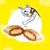 Illustration showing two filled crunchy treats with a cartoon animal reaching towards them, highlighting the product's filled centre feature.