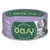 Oasy cibo umido per gattini, 75% con uovo, in acqua di cottura. Confezione viola con logo verde e scritta 'world of love'.