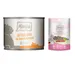 MjAMjAM Kombi-Paket: 12 x 200 g Nassfutter + 3 x 125 g Snackbag kulinarischer Wildlachs - saftiges Huhn an leckeren Möhrchen 12 x 200 g + Snackbag kulinarischer Wildlachs 3 x 125 g