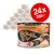 24 консерви по 200 г Lucky Lou Chicken with Coconut & Goji Berry, надпис: 96 % meat, Super Mono, Monoprotein x Superfood, The Real Taste, Made in Germany.