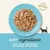 100% NATURAL INGREDIENTS. KEY INGREDIENTS: TUNA FILLET, FISH BROTH, SEA BREAM, BROWN RICE (tekst w języku angielskim). Widoczny talerz z karmą dla kota.