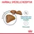 Hairball spezielle Rezeptur. Mischung aus diätetischen Fasern und Psyllium. Gezeigte Krokettenform mit Fokus auf Inhaltsstoffe.
