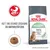 Royal Canin Digestive Katzenfutter. Hilft, eine gesunde Verdauung zu unterstützen. 95% gesunde Stuhlqualität in 10 Tagen laut interner Studie. Abgebildet: Krokettenform und Verpackung.