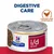 Digestive care food with chicken and vegetables, labelled i/d stress prescription diet. Tin can shown with product name and key features.