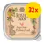 Rosie’s Farm Playful Dinner Chicken & Trout Kitten, recette sans céréales, lot de 32 barquettes. Texte en anglais sur l’emballage.