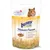 Förpackning med texten bunny nature HamsterTraum BASIC. Bild på hamster och foderblandning. Tysk text om ingredienser och näringsinnehåll synlig.
