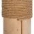 Scratching post made of wood, wrapped with durable sisal rope for claw care.