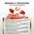 Tekst: MINIMALLY PROCESSED, 100% recognizable ingredients. Sastav: tuna 34%, pileći fileti 23%, škampi 6%, riža 15%. Prikaz komada tune, piletine i škampa iznad pakiranja.