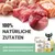 100% natürliche Zutaten. Keine Konservierungsstoffe oder zugesetzte Farbstoffe. Schesir Katzenfutter mit Thunfisch und Lachs, Verpackung sichtbar.