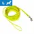 Yellow long lead with metal clip and hand loop, shown coiled. Blue icon in corner displays large size with silhouette of an animal. Yellow long lead with metal clip and hand loop, shown coiled. Blue icon in corner displays large size with silhouette of an animal.