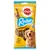 Pedigree Rodeo Duos со вкусом курицы и бекона, Омега-3, витамин E, менее 5% жира. В упаковке 7 штук. На упаковке изображён пёс.