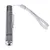 Silver-coloured laser pointer with clip and white wrist strap, suitable for precise light projection.