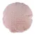 Coussin rond en tissu tricoté rose pâle, texture épaisse et moelleuse visible, sans marque ni texte apparent.