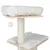 Cat tree with two levels, white padded lying surfaces and sisal-wrapped post. Includes hanging play ball.