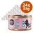 Cosma Asia Kitten Tuna with Crab in Jelly, 24x85g pločevinke. Na embalaži so silhueta mačke, riba in rak ter napis 'Tuna with Crab in Jelly'. Cosma Asia Kitten Tuna with Crab in Jelly, 24x85g pločevinke. Na embalaži so silhueta mačke, riba in rak ter napis 'Tuna with Crab in Jelly'.