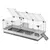 Large cage with metal mesh walls, plastic base, folding lid, food container and ramp. Suitable for small animals.