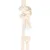 Naturseil mit Knoten, beige Farbe, aus geflochtenen Fasern.
