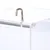 Transparent plastic housing with metal hook on top, suitable for hanging or mounting.