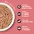 Convient aux chatons jusqu’à 12 mois, 65 % de viandes et d’abats de qualité, pour une croissance saine, texture moelleuse et fondante. Texte anglais : Chicken Paté for Kittens, Up to 12 months.