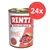 RINTI Kennerfleisch mit Rind, getreidefrei, 24x Dose abgebildet. Aufdruck: RINTI seit 1983 Original.