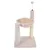 Beige scratching post with hammock, sisal pole, brush and play ball on spring. Suitable for cats to play and relax.