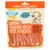 Chewy chicken with rice sticks, great value pack, made with 100% natural chicken breast meat. Label states loved by dogs. Resealable packaging shown.