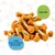 Pile of treats with text: 100% natural chicken breast meat, low fat.
