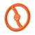 Orange plastic play ring with BIONIC inscription in the centre.