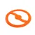 Orange throwing ring made of plastic with central grip area, suitable for interactive play.