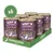 Six cans of Lily's Kitchen Senior Recipe proper food for dogs, displayed in a green tray with 'Proper Food for Dogs' text and a visible 'x6' quantity label.