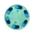 Round, green interactive toy with blue paw-shaped sliding lids, suitable for hide-and-seek feeding.