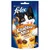 Felix Knabber Mix Original cat treats pouch, visible text in German: mit Huhn*, Leber- und Truthahngeschmack. Protein, Vitamine, Omega 6 icons shown at bottom.