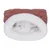 Niche ou tunnel pour animal en tissu côtelé rose à l’extérieur et doublure intérieure blanche en peluche, ouverture large visible, sans marque apparente.