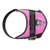 Julius-K9 Hundegeschirr in Pink mit schwarzem Rand, Griff und Metallring zur Befestigung. Sichtbar ist das Logo 'JK9' auf der Schnalle.