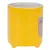 Gamelle en céramique jaune avec motif de tête de chat gris sur le côté, intérieur blanc visible.