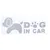 TIAKI bilklistermärke "Dog in Car" - B 20 x H 7,5 cm TIAKI bilklistermärke "Dog in Car" - B 20 x H 7,5 cm