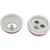Two-piece plastic housing with screw mechanism and three round openings, suitable for mounting or fastening.