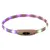 Collier lumineux en plastique avec LED multicolores et bouton marche/arrêt visible au centre.