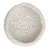 Panier rond tressé en tissu blanc, vu de dessus, sans marque visible ni texte.