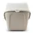 Kattenbak met deksel, beige onderbak en witte kap, gemaakt van kunststof. Geen merknaam of extra tekst zichtbaar.