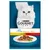 Purina Gourmet Perle Duetto Duo cat food pouch, visible text: Mit Huhn und Rind, Au Poulet et au Boeuf, image of white cat and plate with meat pieces in sauce